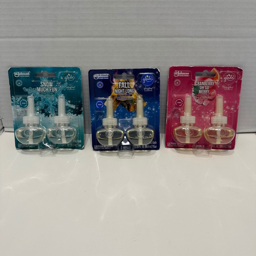 Glade PlugIns Limited Edition Refills 6 Snow Much Fun Fall Night Long Cranberry